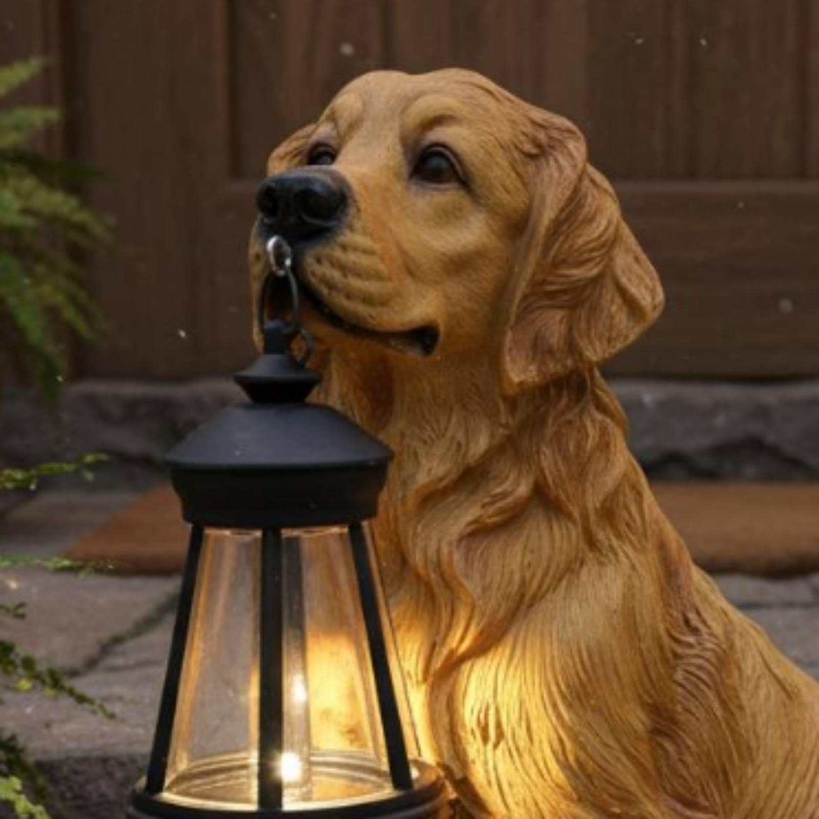 ประติมากรรมสุนัขเรซินตกแต่งสวน - Solar Lantern Hanging บทวิจารณ์และราคา