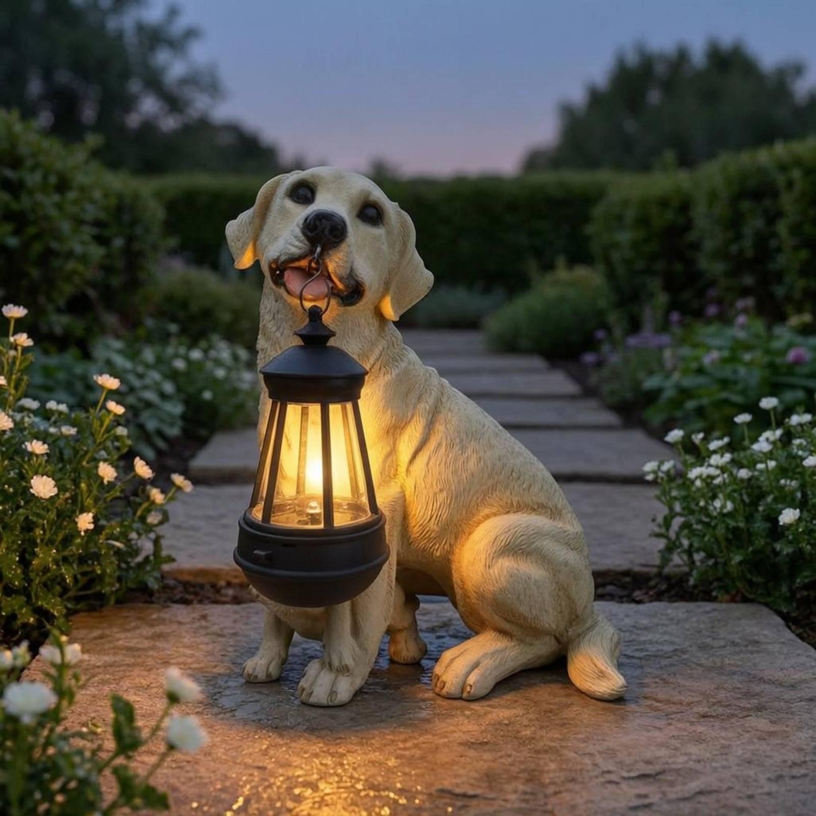 ประติมากรรมสุนัขเรซินตกแต่งสวน - Solar Lantern Hanging บทวิจารณ์และราคา