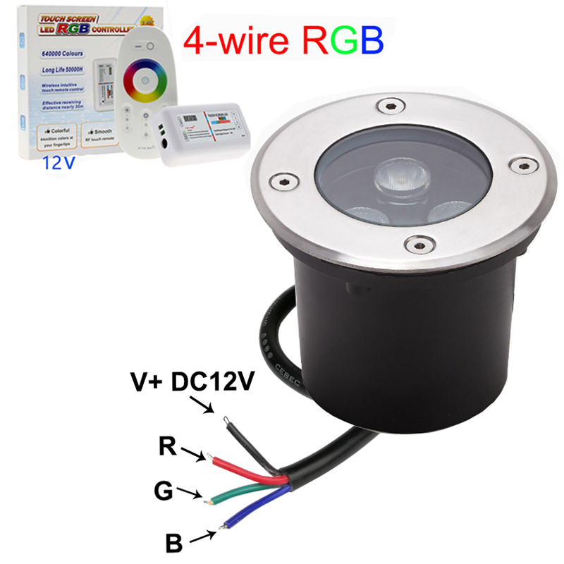 โคมไฟใต้ดิน4สาย LED ควบคุมจากภ - Outdoor Lighting Underground Wiring บทวิจารณ์และราคา